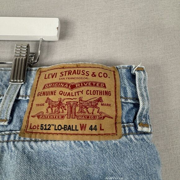 Levi's Mens Jeans 44 Blue Lo-Ball Stack Slim Tapered Streetwear Distressed Knee - Picture 11 of 15
